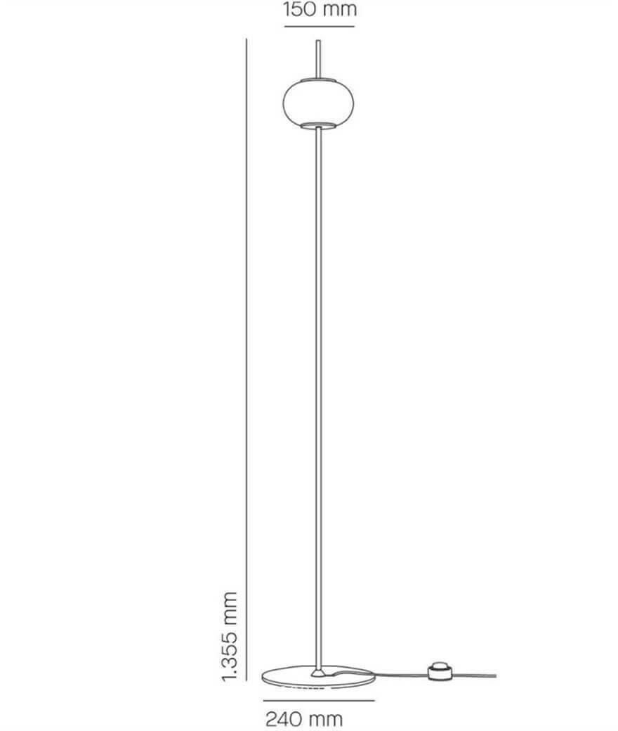 Lámparas de diseño Milan Astros floor lamp 135.5 cm matt black